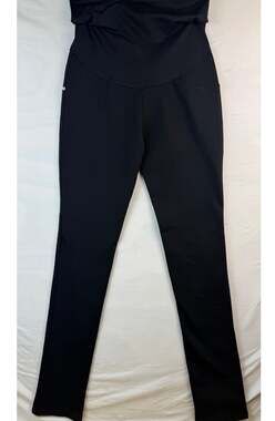 Soho Maternity Black Jeggings Pull On Stretch Comfort Rhinestone Pockets -Large